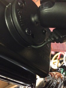 The groove I had to cut in the plastic for the cord.  